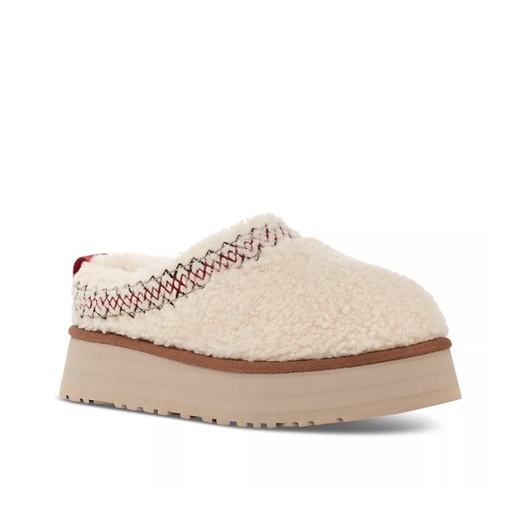 UGG Shoes - UGG SLIPPERS TAZZ BRAID PLATFORM WHITE COZZY BOOTS
